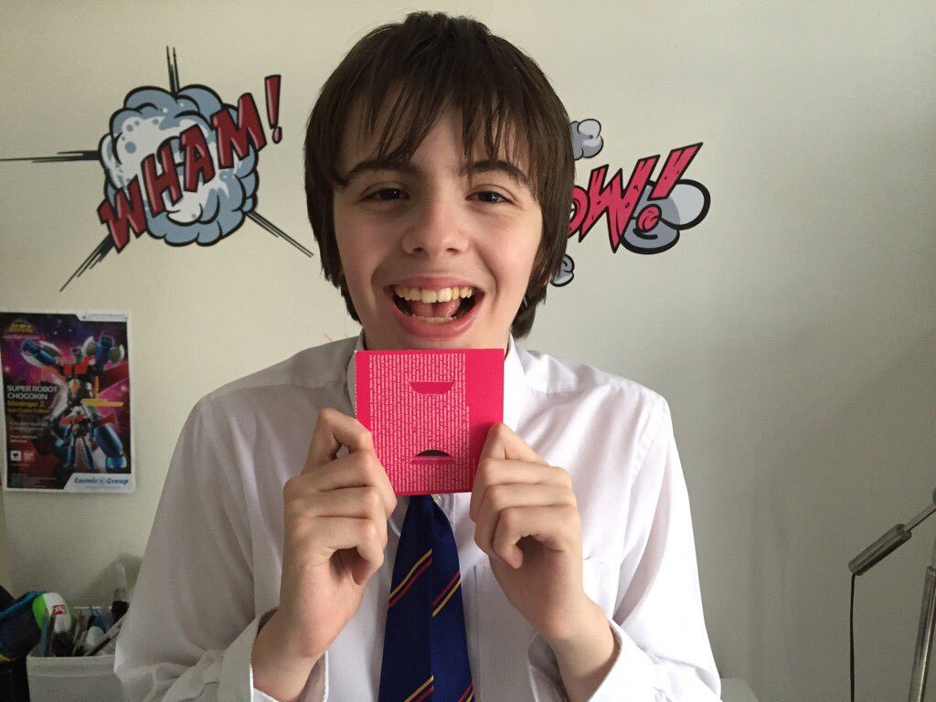 Jude Worthington, super-lucky second time winner of the child prize voucher this month